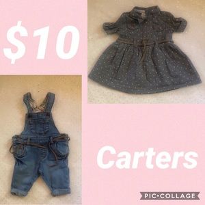 3 months overall and dress combo